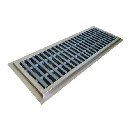 Imc Teddy Foodservice Equip IMC Floor Trough 18"W x 30"L x 4"D with Fiberglass Grating & 1 Center Drain CFT-1830-PFG